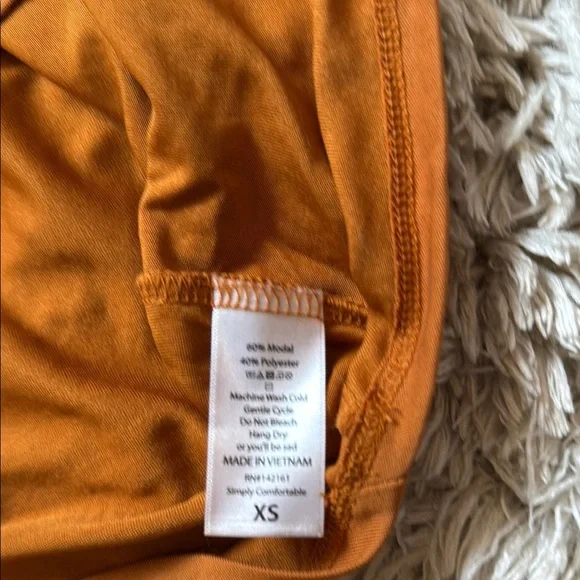 LuLaRoe Orange Tunic with Asymmetrical Hem and Relaxed Fit - Picture 3 of 4